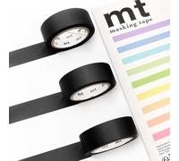 MT Washi Masking Tape - Kamoi Paper Washi Adhesive Tape - 15mm * 7m (Black)