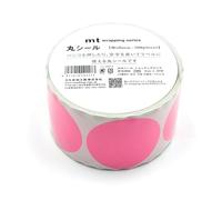 mt Wrapping Series Round Sticker(Rolledtype) - Shocking Pink