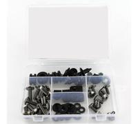 MT09 MT-09 Fairing Screws 2018 2019 2020 Model Full Bodywork Fasteners Set With Steel Clips Speed Nuts And Covering Bolts Compatible With Various Motorcycle Fairings(Titanium)