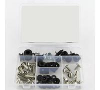 MT09 MT-09 Fairing Screws 2018 2019 2020 Model Full Bodywork Fasteners Set With Steel Clips Speed Nuts And Covering Bolts Compatible With Various Motorcycle Fairings(Silver)