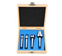 MT1 Wood Lathe Spur Cup Centre Set 4 Pcs High Precision Steel Turning Accessories with Drive Center for Woodworking Lathes