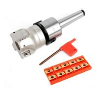 MT2 400R 50mm Face End Mill Cutter with APMT1604 Carbide Inserts, 10pcs WWrench Kit