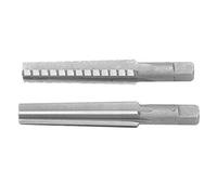 MT2 HSS Taper Reamer Set 2pcs 1.5x12.5cm Fine/Rough | Two-flute milling tool for soft metals, H7 bore machining, straight shank for drill press, mould processing reaming, al