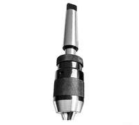 MT2 R8 Drill Chuck For Morse CNC Lathe Mill Self Tightening Jaw Mechanism Tool-Free Installation Black Steel Multiple Shaft Options for Heavy Duty Use(5-20mm B22 MT2 rod)