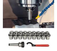 MT3 ER32 M12 Milling Machine Collet Chuck Set, 18Pcs Spring Collet for CNC Engraving Machine and Milling Lathe Tool, with Spanner & Collet Holder