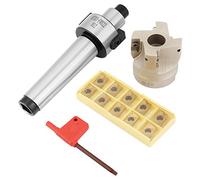 MT3 - FMB22 Holder Extension with 400R - 50-22 Face End Mill Cutter, Heavy Duty CNC Milling Tool, Carbide End Mill for Steel Plate Cutting, Includes 10pcs APMT1604 Inserts and Wr