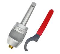 MT3 Keyless Drill Chuck Self-Tightening 1/8"-5/8" (3-16mm) - Titanium Coated Heavy Duty Integral Chuck with APU16 Wrench for Milling & Drilling Machines (MTA3-APU16)