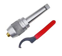MT4 Keyless Drill Chuck Self-Tightening 1/8"-5/8" (3-16mm) - Titanium Coated Heavy Duty Integral Chuck with APU16 Wrench for Milling & Drilling Machines (MTA4-APU16)
