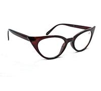 MT57 Retro 1950s 1960s Cat Eye Vintage Fashion Reading Glasses, Metal Hinges and 8 Lens Variations with Choice of 5 Colours (Brown, 1.25)