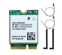 MT7925 WiFi7 Network Card Bluetooth 5.3 M.2 NGFF Wireless Adapter 5400Mbps Tri Band 2.4G 5G 6GHz Wifi 7 For Windows11(MT7925 8DBsma)