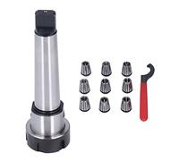 MTA ER25 Collet Chuck Set, CNC Milling Lathe Tool Holder Kit with 9pcs Collets and Wrench, High Carbon Steel Clamping System for Precision Machining (MTA3-ER25-M12)