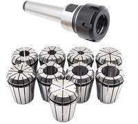 MTA2 MTA3 MTA4 MTB2 MTB3 MTB4 ER16 ER20 ER25 ER32 Taper Tool Holder+9pcs Spring Collets for CNC Milling Lathe Tools(MTA2-ER32(9PCS))