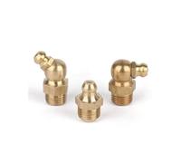 MTADSBKFP Brass Grease Nipple Assortment Kit, Brass Grease Nipple Fitting Male Thread Straight 45 90 Degree Multiple Sizes(90 Degree,M8x1)