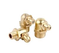 MTADSBKFP Brass Grease Nipple Assortment Kit, Grease Nipple Fitting Brass Hydraulic Straight, 45 Degree, 90 Degree M4-M20 Metric Thread(90 Degree,M16x1.5mm-1pcs)