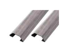 MTADSBKFP Self Adhesive Wire Hider with Connectors, Cable Cover Trunking Raceway Wire Covers Stainless Steel Wood Grain Multicolor Multiple Sizes Pack Of 2(Gray,W 60 MM L 150 CM)