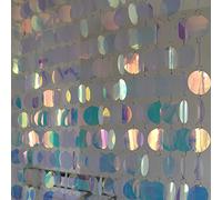 MTADSBKFP Strands Retro Bead Curtain, Beaded Door Curtain Room Divider 5 Pcs Multicolor Sequin Curtain 47 Inch(Transparent Ab)