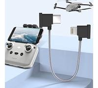 MTAKYI USB C to IOS Phone Cable, Nylon Braided Adapter for Drone, 15cm Remote Control Cable for Lightning to Type-C, Right Size Angle for DJI Mavic Air 2 Remote Control and iPhone Device.