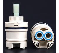 MtalNumbeor 25/35/40mm Ceramic Disc Faucet Cartridge PP Replacement Part (I-40MM)