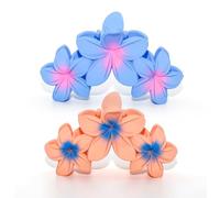 Mtandyx Hair Clips for Women,Fashion Cute Hair Clips,Her Gift-Hair Accessories,4.3 Inch Large Hair Claw Clips for Women,Claw Clip for Thick Hair,Flower Hair Clips Blue/Light Pink 2 Colors.