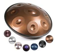 Mtative Handpan Drum 22" 9/10/12 Notes in D Minor 432Hz/440Hz Sound Healing Perfect for Beginners Includes Bag & Stic d h
