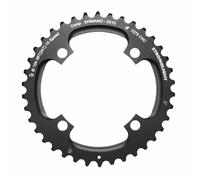 MTB 4-arm chainring 104mm for Shimano Stronglight double 38T outer black 2x10s (