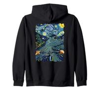 MTB Bicycles Vangogh-Art-style MTB biking MTB-Mountain-Bike Zip Hoodie
