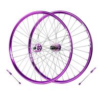 Mtb Disc Brake Wheelset 26/27.5/29-32h Quick Release Front 100mm & Rear 135mm, 360 Clicks Hub, Compatible With 7-12 Speed Mountain Bikes Purple 29''