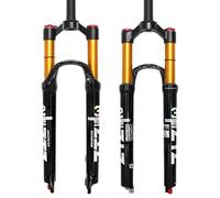 MTB Fork,Mountain Front Fork Air Pressure Shock Absorber,120mm Travel,1 1/8 Straight Tube, QR 9mm*100m MTB Air suspension fork, for XC/AM Mountain Bike (Manual Control, 29)