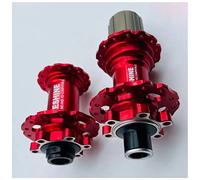MTB Hubs 32 28 Holes Disc Brake Bike Hub Thru Axle Boost Hub Set 15x100/12x142mm HG Freehub For 8/9/10/11 Speed Cassette (Color : Red, Size : 28H)