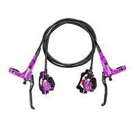 MTB Hydraulic Disc Brakes Set 4-Piston Dual Aluminum CNC Ultra-light Right Front 800mm Left Rear 1600mm With Brake Hose And Adapter