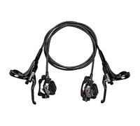 MTB Hydraulic Disc Brakes Set 4-Piston Dual Aluminum CNC Ultra-light Right Front 800mm Left Rear 1600mm With Brake Hose And Adapter