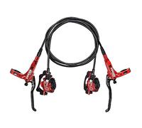 MTB Hydraulic Disc Brakes Set 4-Piston Dual Aluminum CNC Ultra-light Right Front 800mm Left Rear 1600mm With Brake Hose And Adapter