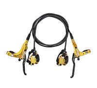 MTB Hydraulic Disc Brakes Set 4-Piston Dual Aluminum CNC Ultra-light Right Front 800mm Left Rear 1600mm With Brake Hose And Adapter