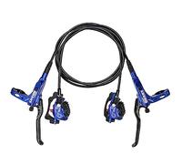 MTB Hydraulic Disc Brakes Set 4-Piston Dual Aluminum CNC Ultra-light Right Front 800mm Left Rear 1600mm With Brake Hose And Adapter