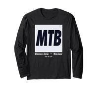 MTB Mountain Biking Funny Biker Downhill Trail Art Long Sleeve T-Shirt
