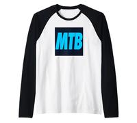 MTB Mountain Biking Funny Biker Downhill Trail Art Raglan Baseball Tee