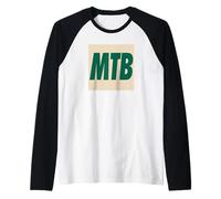 MTB Mountain Biking Funny Biker Downhill Trail Art Raglan Baseball Tee