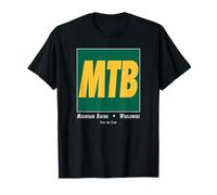 MTB Mountain Biking Funny Biker Downhill Trail Art T-Shirt