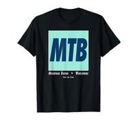 MTB Mountain Biking Funny Biker Downhill Trail Art T-Shirt