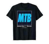 MTB Mountain Biking Funny Biker Downhill Trail Art T-Shirt