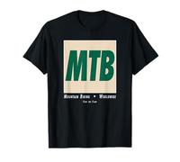 MTB Mountain Biking Funny Biker Downhill Trail Art T-Shirt