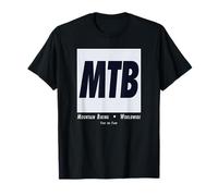MTB Mountain Biking Funny Biker Downhill Trail Art T-Shirt