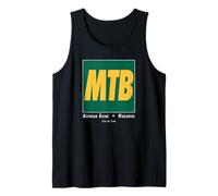 MTB Mountain Biking Funny Biker Downhill Trail Art Tank Top