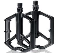 Mtb Pedals, Romon Bicycle Pedals Aluminium and Sealed Bearing, CNC Machined Flat Pedals with Removable Non-Slip Nails for Beginners, Road Bikes, City Bikes