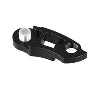 MTB Rear Derailleur Hanger Extension Longer Tail Hook CNC Aluminum Alloy Smoother Gear Shifting Multiple Sprocket Compatibility Lightweight Bike Modification Black Red Blue Gold(black)