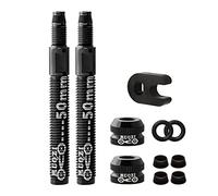 MTB Road Bike Tubeless Tire Presta Valve Extender Universal Vacuum Tire 2 Pcs 50mm Black