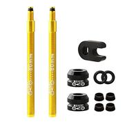 MTB Road Bike Tubeless Tire Presta Valve Extender Universal Vacuum Tire 2 Pcs 80mm Golden