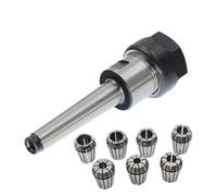 MTB1 ER11 ER16 ER20 Morse Taper Spring Collet Set, M6 Thread Precision Router Collet Chuck Adapter 3-13mm Gripping Range for CNC Engraving and Milling(MTB1 ER20 M6 (A3))