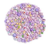 Mtbricey 100Pcs Resin Slime Charms Mixed Cute Flatback Mini Charms for DIY Craft Supplies Phone Case Nail Art Scrapbooking Assorted Animals Food Dessert Flowers for Junk Case Hair Clips (Purple)
