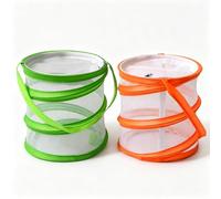 Mtbricey 2 Pack Butterfly Cage - Collapsible Bug Catcher Tent with Zip Lightweight Insect Habitat for Garden Outdoor Exploration & Nature Discovery (Green & Red)